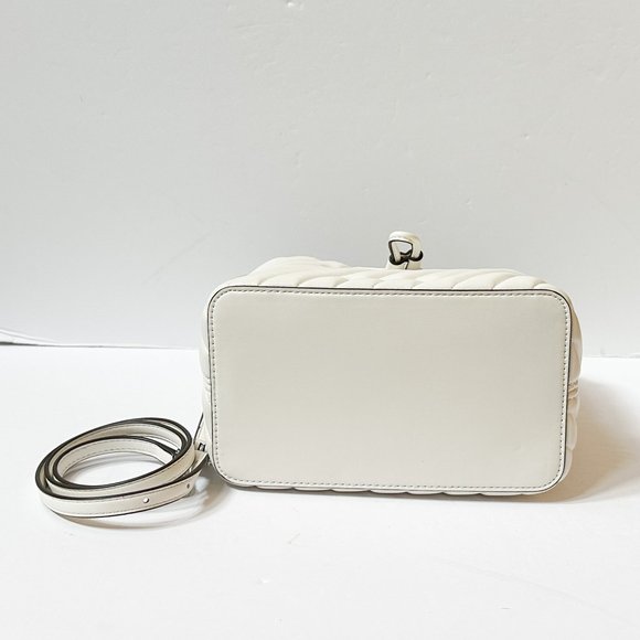 Michael Kors Suri Medium Top Handle Shoulder Crossbody Bag Optic White - Picture 9 of 14